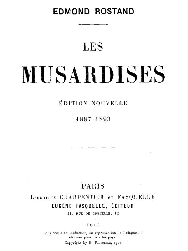 Les Musardises Project Gutenberg Edmond Rostand Olibrary